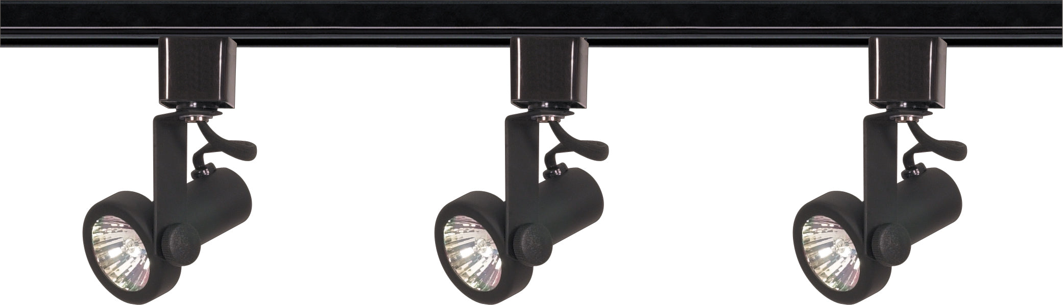 Track Lighting Kits Black Three Light Track Kit in Black