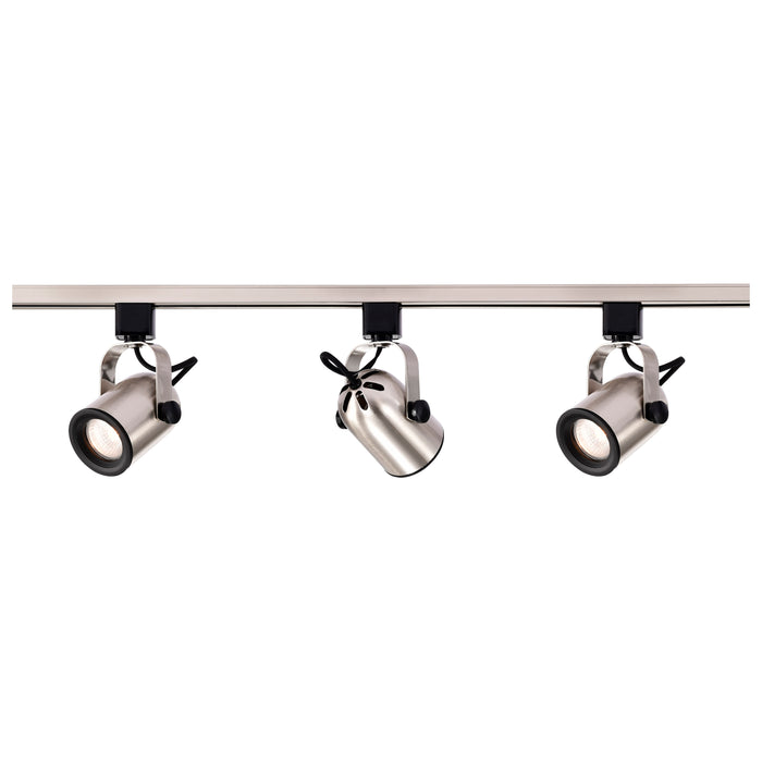 Track Lighting Kits Brushed Nickel Three Light Track Kit in Brushed Nickel