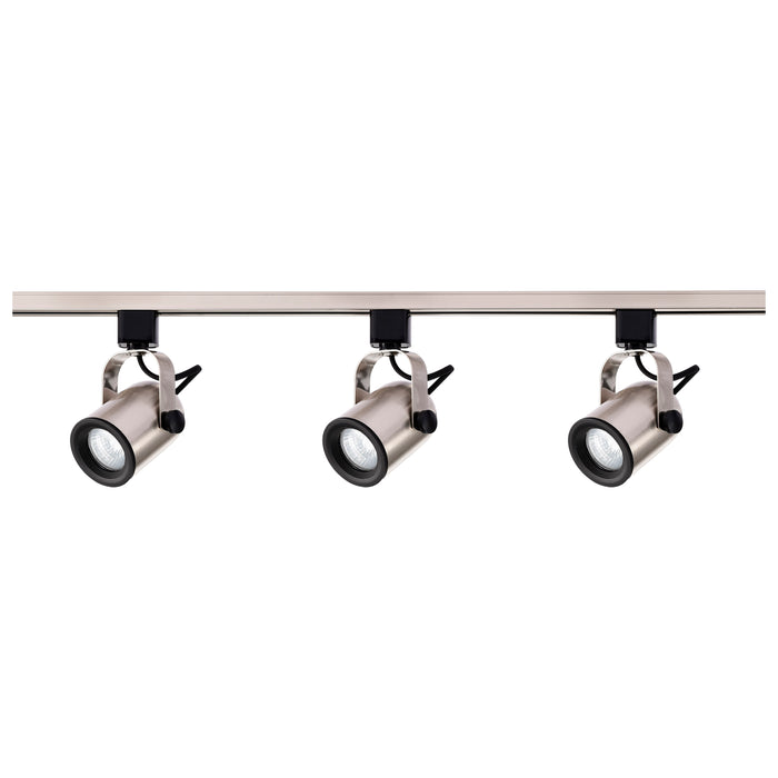 Track Lighting Kits Brushed Nickel Three Light Track Kit in Brushed Nickel