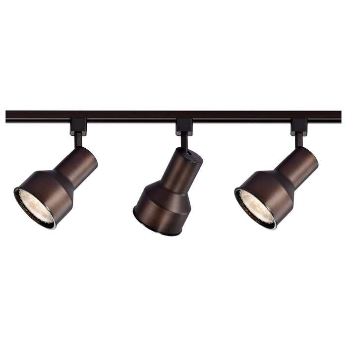 Track Lighting Kits Three Light Track Kit in Russet Bronze