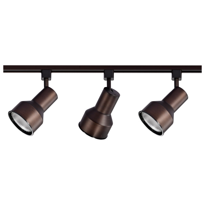 Track Lighting Kits Three Light Track Kit in Russet Bronze