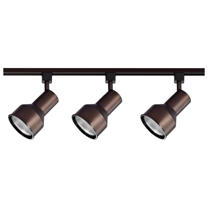 Track Lighting Kits Three Light Track Kit in Russet Bronze