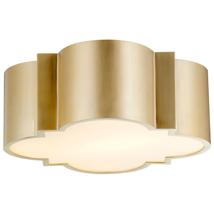 Myhouse Lighting Cyan - 10063 - Two Light Ceiling Mount - Aged Brass