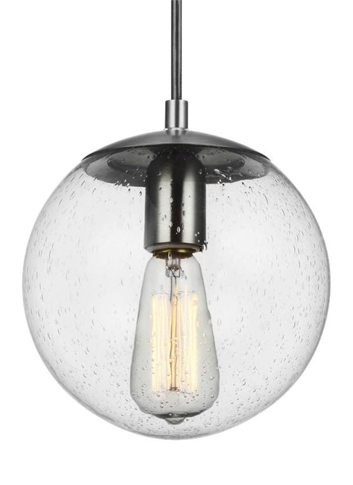 Myhouse Lighting Visual Comfort Studio - 6501801EN7-04 - One Light Pendant - Leo - Hanging Globe - Satin Aluminum