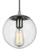 Myhouse Lighting Visual Comfort Studio - 6501801EN7-04 - One Light Pendant - Leo - Hanging Globe - Satin Aluminum