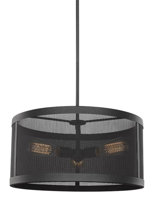 Myhouse Lighting Visual Comfort Studio - 6528503EN7-12 - Three Light Pendant - Gereon - Black