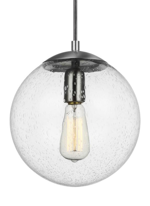 Myhouse Lighting Visual Comfort Studio - 6601801EN7-04 - One Light Pendant - Leo - Hanging Globe - Satin Aluminum