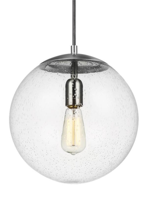 Myhouse Lighting Visual Comfort Studio - 6701801EN7-04 - One Light Pendant - Leo - Hanging Globe - Satin Aluminum