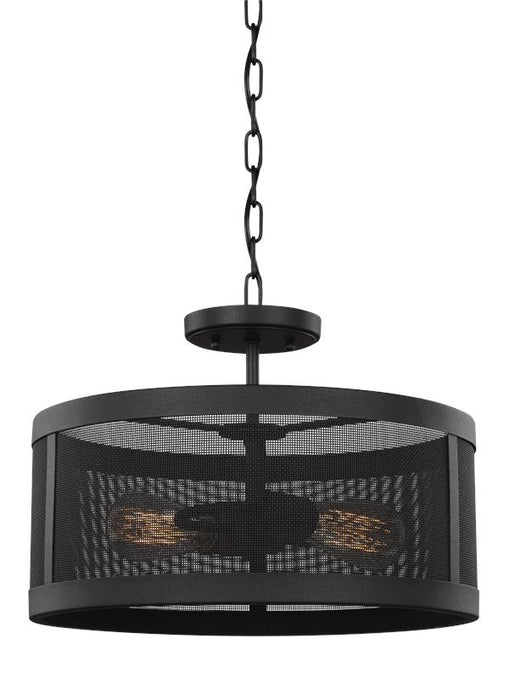 Myhouse Lighting Visual Comfort Studio - 7728502EN7-12 - Two Light Semi-Flush Convertible Pendant - Gereon - Black