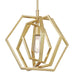 Myhouse Lighting Westinghouse Lighting - 6369700 - One Light Pendant - Holly - Champagne Brass