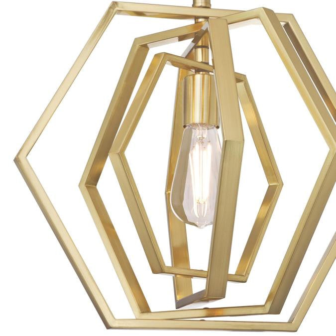 Myhouse Lighting Westinghouse Lighting - 6369700 - One Light Pendant - Holly - Champagne Brass