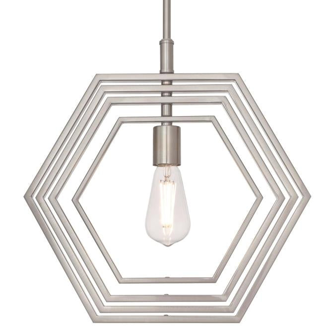 Myhouse Lighting Westinghouse Lighting - 6369800 - One Light Pendant - Holly - Brushed Nickel