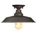 Myhouse Lighting Westinghouse Lighting - 6370300 - One Light Semi-Flush Mount - Iron Hill - Oil Rubbed Bronze With Highlights