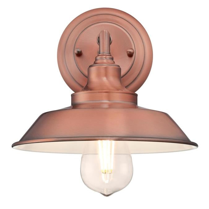Myhouse Lighting Westinghouse Lighting - 6370400 - One Light Wall Fixture - Iron Hill - Washed Copper