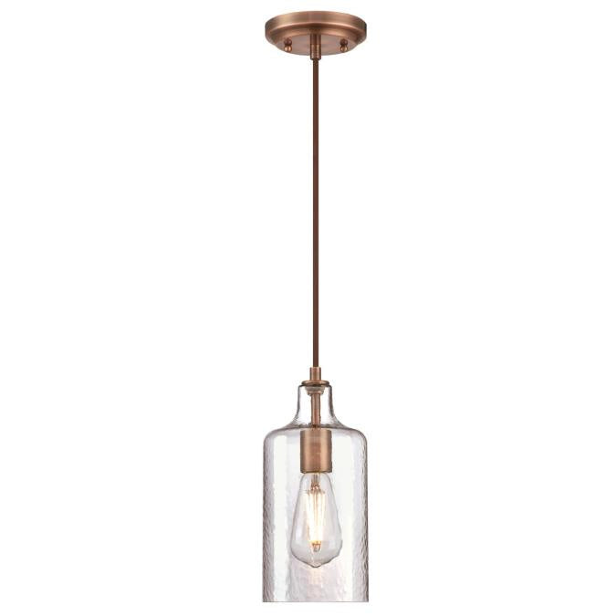 Myhouse Lighting Westinghouse Lighting - 6371500 - One Light Mini Pendant - Carmen - Washed Copper