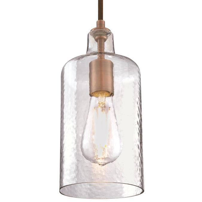 Myhouse Lighting Westinghouse Lighting - 6371500 - One Light Mini Pendant - Carmen - Washed Copper