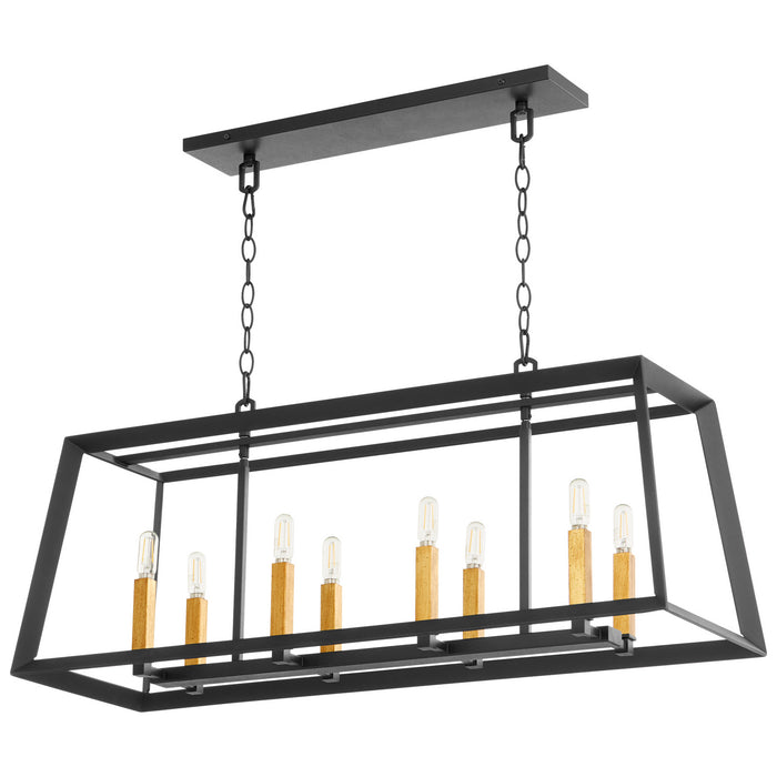 Myhouse Lighting Cyan - 10378 - Eight Light Island Pendant - Noir