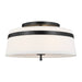 Myhouse Lighting Visual Comfort Studio - AF1153AI - Three Light Semi-Flush Mount - Cordtlandt - Aged Iron