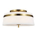 Myhouse Lighting Visual Comfort Studio - AF1153BBS - Three Light Semi-Flush Mount - Cordtlandt - Burnished Brass