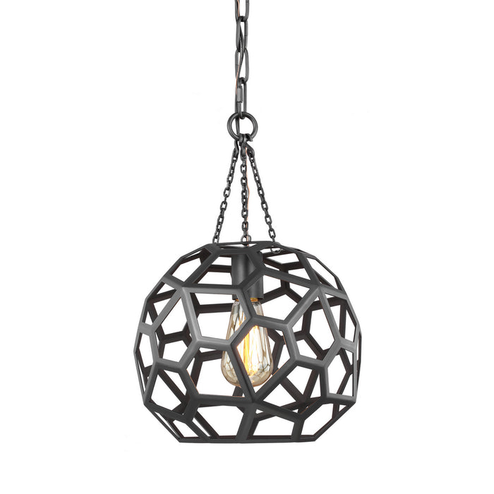 Myhouse Lighting Visual Comfort Studio - AP1051MBK - One Light Pendant - Feccetta - Midnight Black