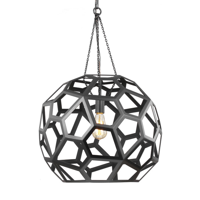 Myhouse Lighting Visual Comfort Studio - AP1071MBK - One Light Pendant - Feccetta - Midnight Black