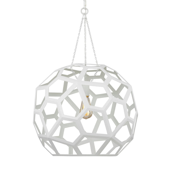 Myhouse Lighting Visual Comfort Studio - AP1071PMW - One Light Pendant - Feccetta - Paper Mache White