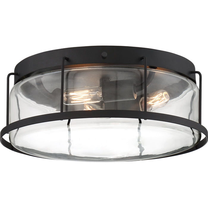 Myhouse Lighting Quoizel - LUD1613EK - Three Light Flush Mount - Ludlow - Earth Black