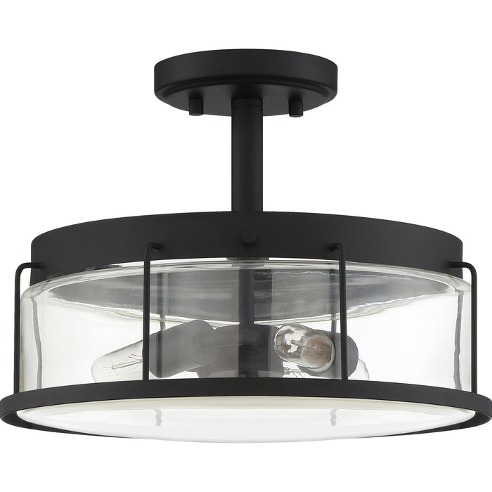 Myhouse Lighting Quoizel - LUD1713EK - Three Light Semi Flush Mount - Ludlow - Earth Black