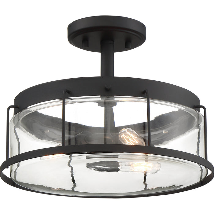 Myhouse Lighting Quoizel - LUD1713EK - Three Light Semi Flush Mount - Ludlow - Earth Black