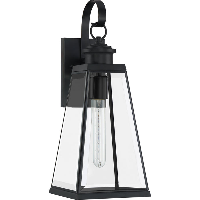 Myhouse Lighting Quoizel - PAX8407MBK - One Light Outdoor Wall Lantern - Paxton - Matte Black