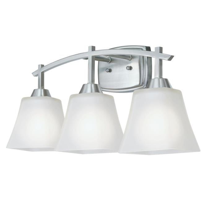 Myhouse Lighting Westinghouse Lighting - 6573600 - Three Light Wall Fixture - Midori - Brushed Nickel