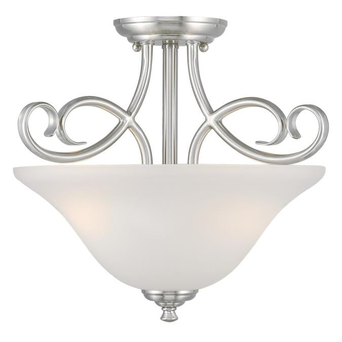 Myhouse Lighting Westinghouse Lighting - 6573800 - Two Light Semi-Flush Mount - Dunmore - Brushed Nickel