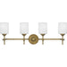 Myhouse Lighting Quoizel - ARI8631WS - Four Light Bath - Aria - Weathered Brass