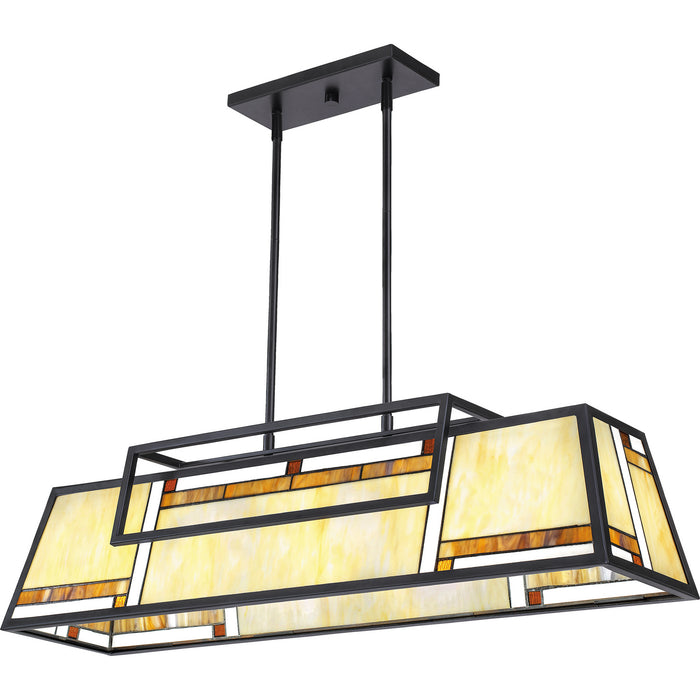 Myhouse Lighting Quoizel - ATW439MBK - Four Light Island Chandelier - Atwater - Matte Black