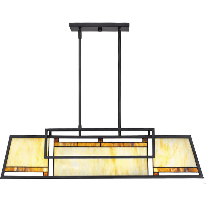 Myhouse Lighting Quoizel - ATW439MBK - Four Light Island Chandelier - Atwater - Matte Black