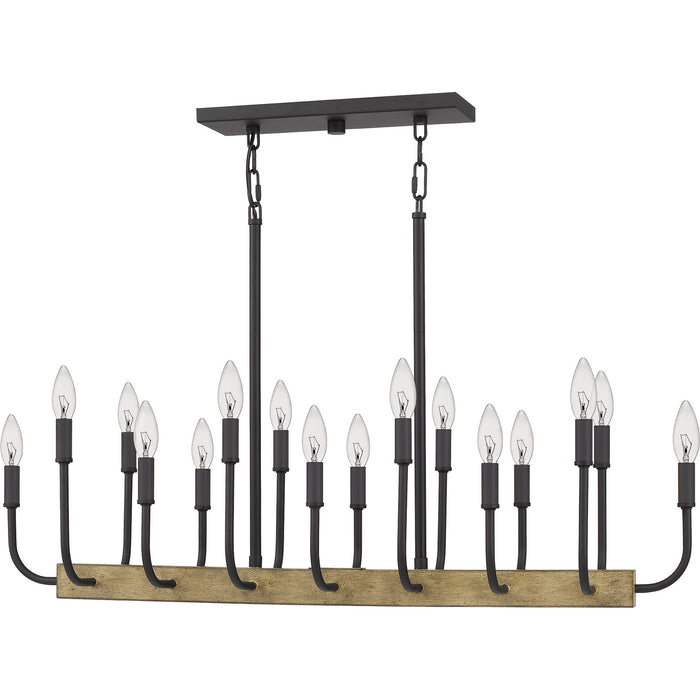 Myhouse Lighting Quoizel - COD139MBK - 16 Light Island Chandelier - Coda - Matte Black