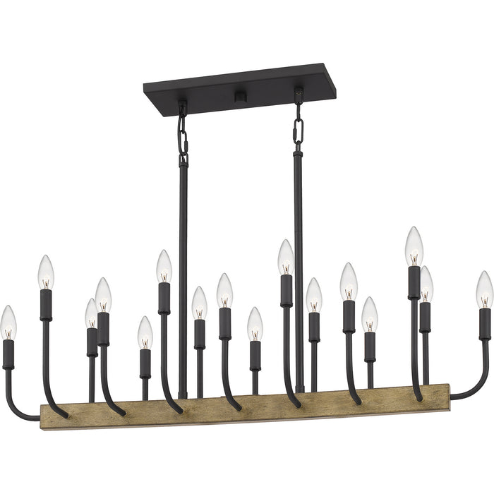 Myhouse Lighting Quoizel - COD139MBK - 16 Light Island Chandelier - Coda - Matte Black