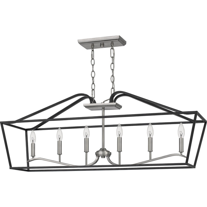 Myhouse Lighting Quoizel - CTA642MBK - Six Light Island Chandelier - Catalina - Matte Black