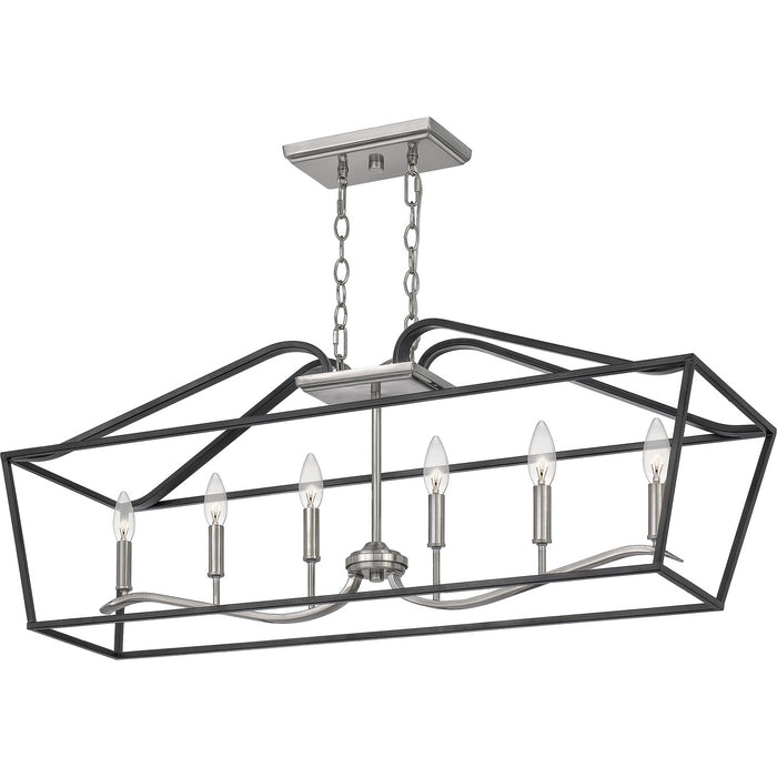 Myhouse Lighting Quoizel - CTA642MBK - Six Light Island Chandelier - Catalina - Matte Black