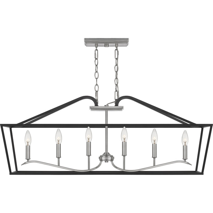 Myhouse Lighting Quoizel - CTA642MBK - Six Light Island Chandelier - Catalina - Matte Black