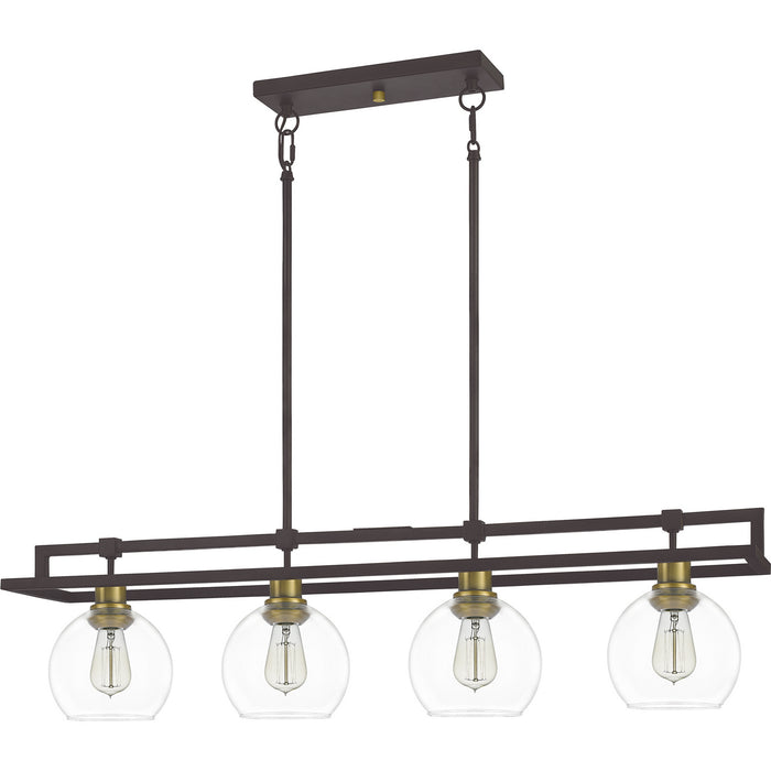 Myhouse Lighting Quoizel - DBS440OZ - Four Light Island Chandelier - Dobbs - Old Bronze