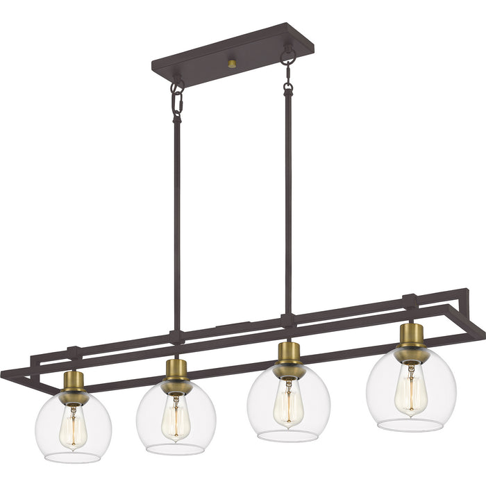 Myhouse Lighting Quoizel - DBS440OZ - Four Light Island Chandelier - Dobbs - Old Bronze