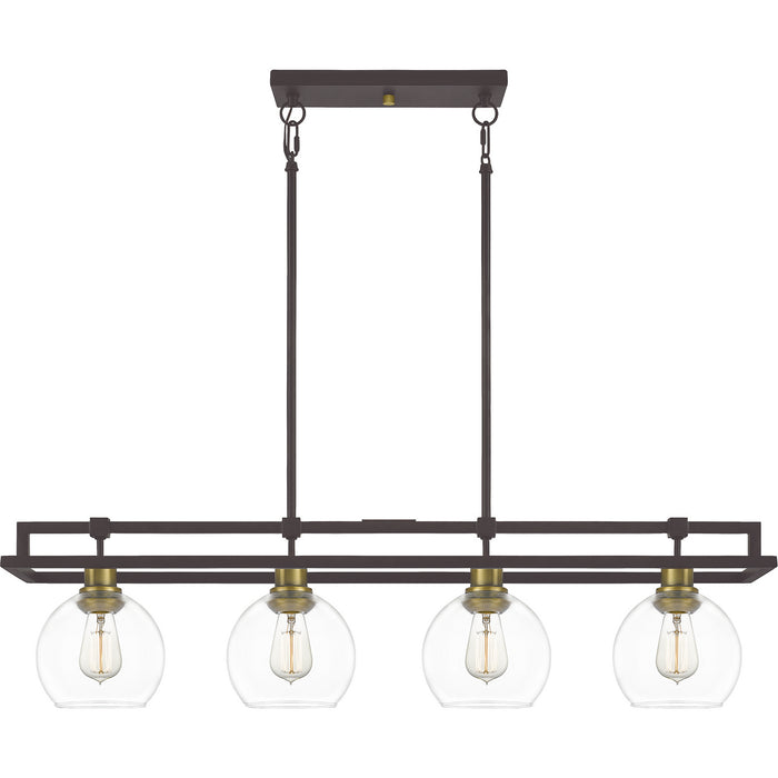 Myhouse Lighting Quoizel - DBS440OZ - Four Light Island Chandelier - Dobbs - Old Bronze