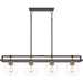 Myhouse Lighting Quoizel - DBS440OZ - Four Light Island Chandelier - Dobbs - Old Bronze