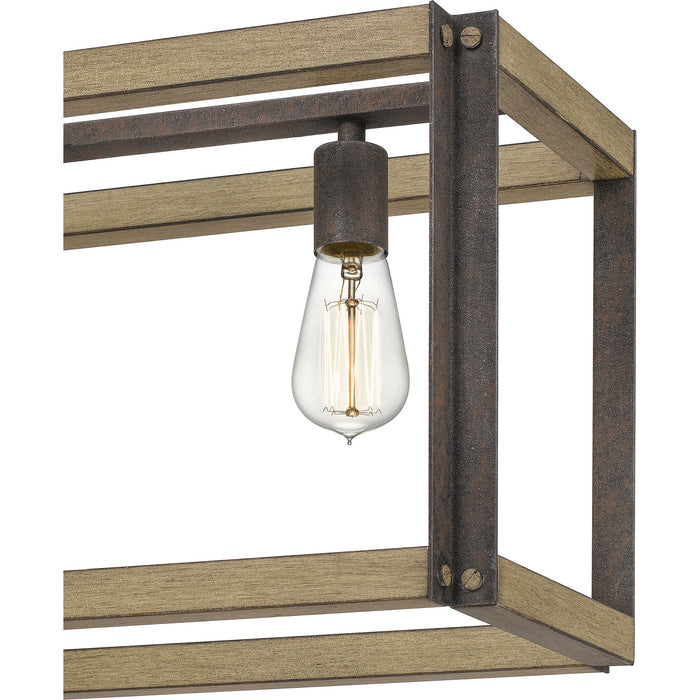 Myhouse Lighting Quoizel - FNN542RK - Five Light Island Chandelier - Finn - Rustic Black