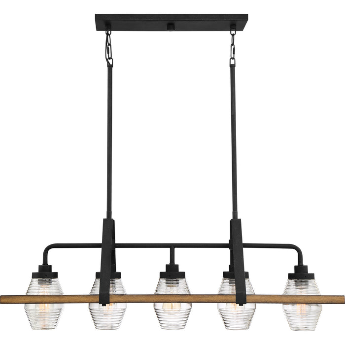 Myhouse Lighting Quoizel - GUI540GK - Five Light Island Chandelier - Guilford - Grey Ash