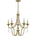 Myhouse Lighting Quoizel - JOU5025AB - Five Light Chandelier - Joules - Aged Brass