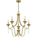 Myhouse Lighting Quoizel - JOU5025AB - Five Light Chandelier - Joules - Aged Brass