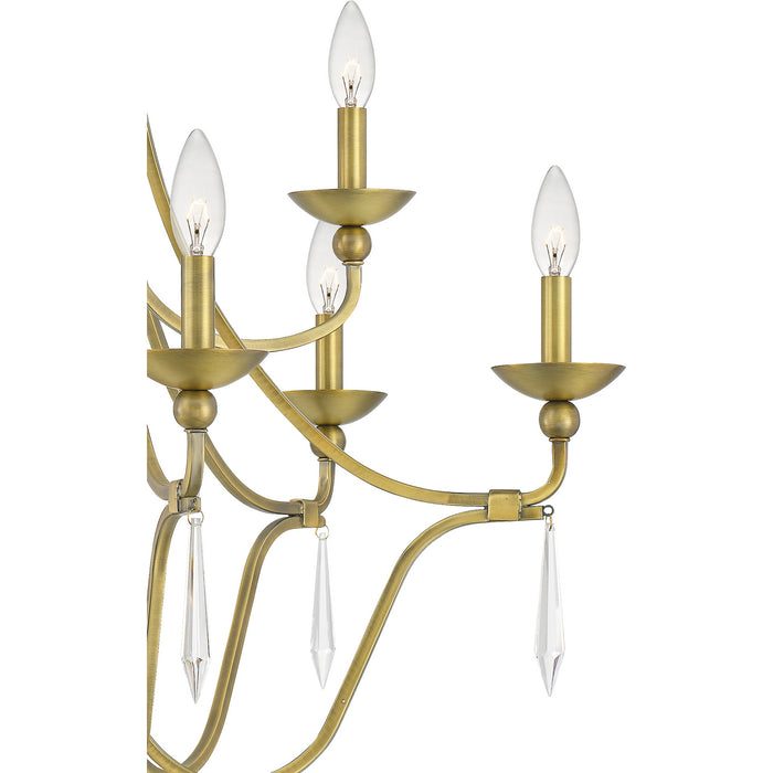 Myhouse Lighting Quoizel - JOU5032AB - Nine Light Chandelier - Joules - Aged Brass