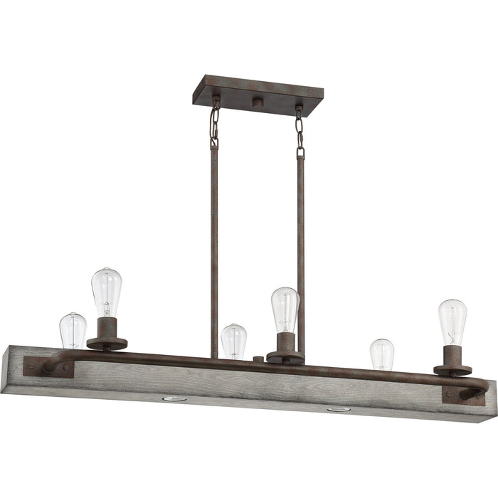 Myhouse Lighting Quoizel - MVL642IN - Eight Light Island Chandelier - Melville - Iron Gate